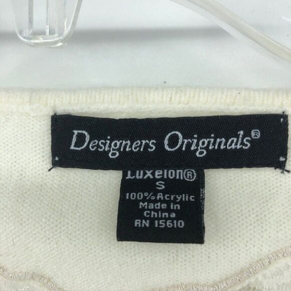 Vintage Designers Originals Lace Cardigan Sweater Button Up Cream Cottagecore SC - Picture 3 of 8